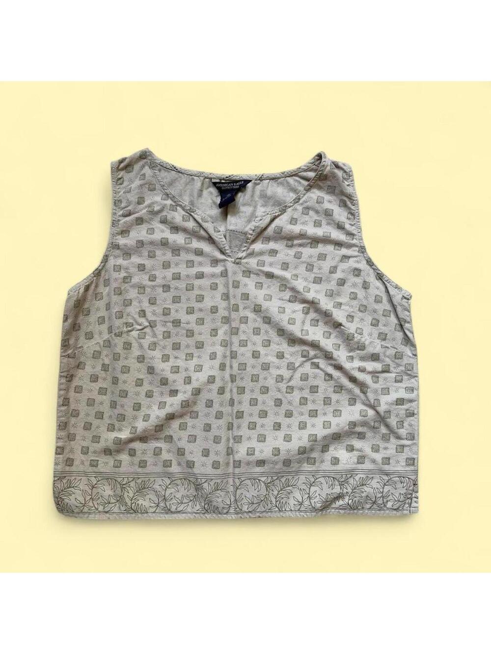 Vintage Y2K American Eagle Sleeveless Boho Tank Top